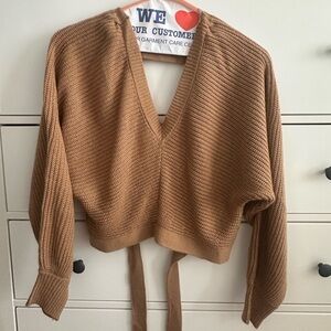 forever 21 tie back sweater